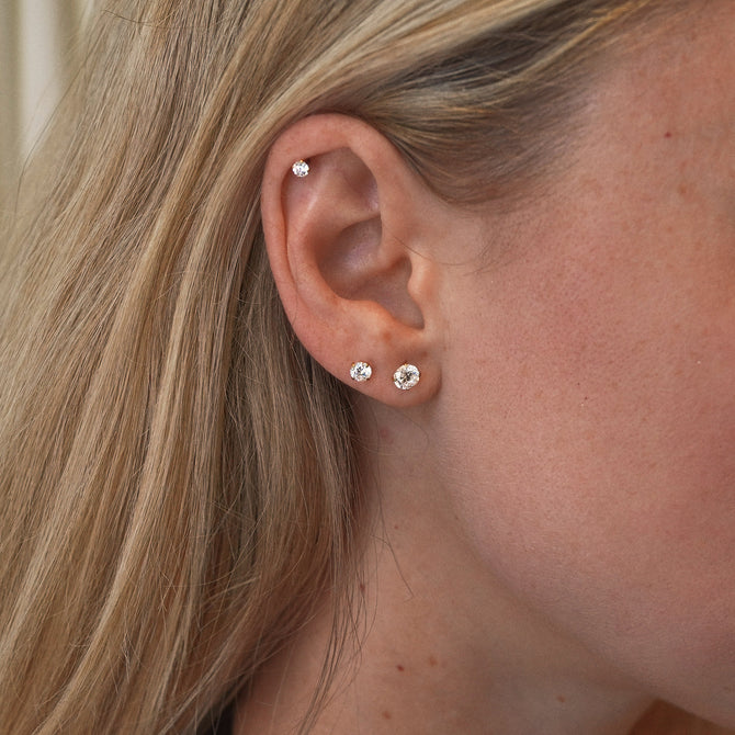Celeste Stud Series - 2mm to 4mm - Single