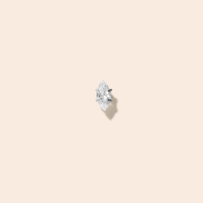 Single Sadie Flat Back Stud Earring