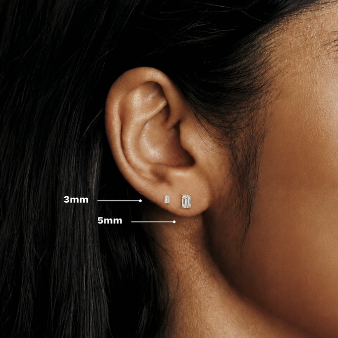 Single Nano Bijou Flat Back Stud  5mm