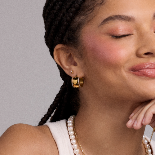 Gwen Hoops Onyx & Citrine