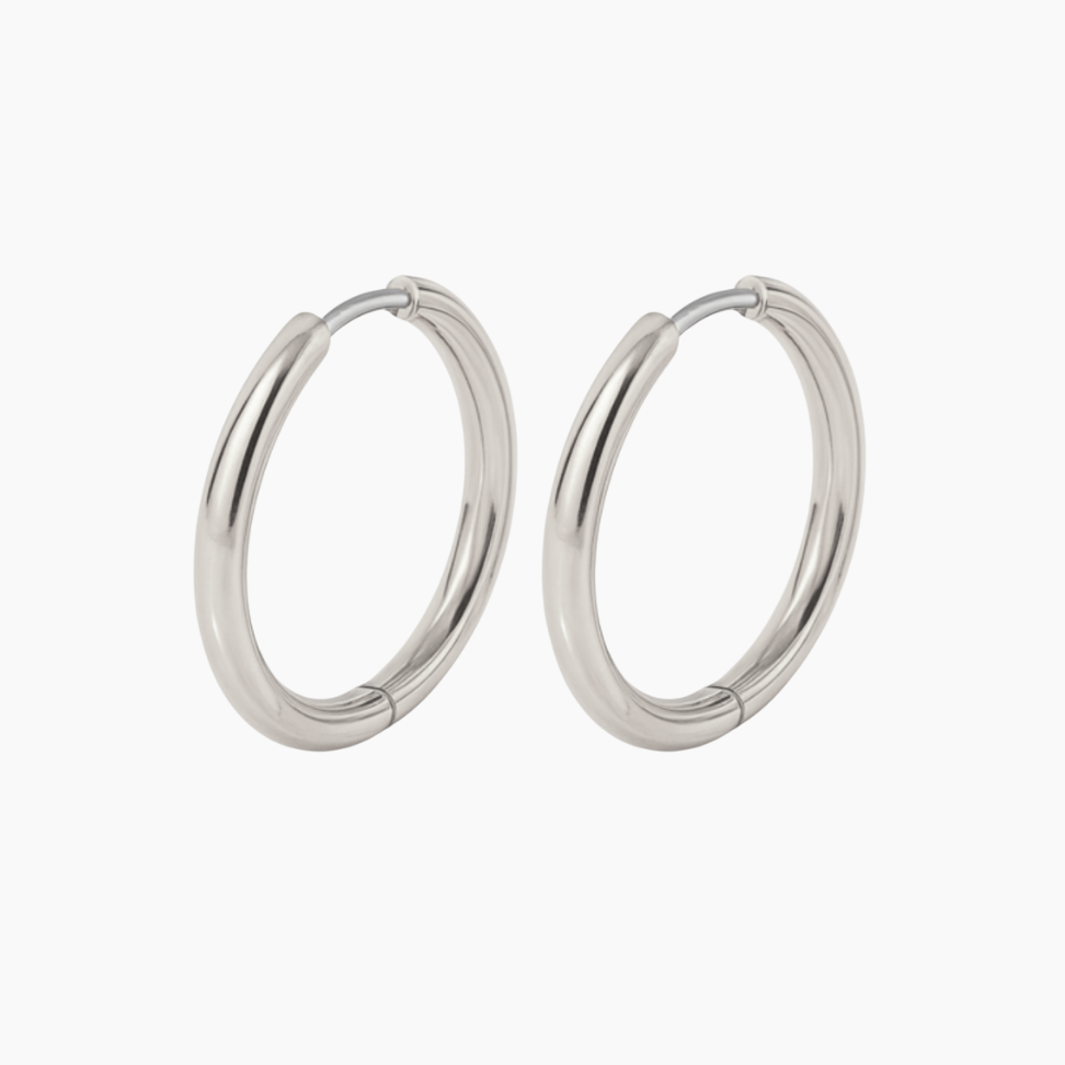 25MM ROUND HOOPS | Earrings | Tini Lux ||TLW01EH25RoS