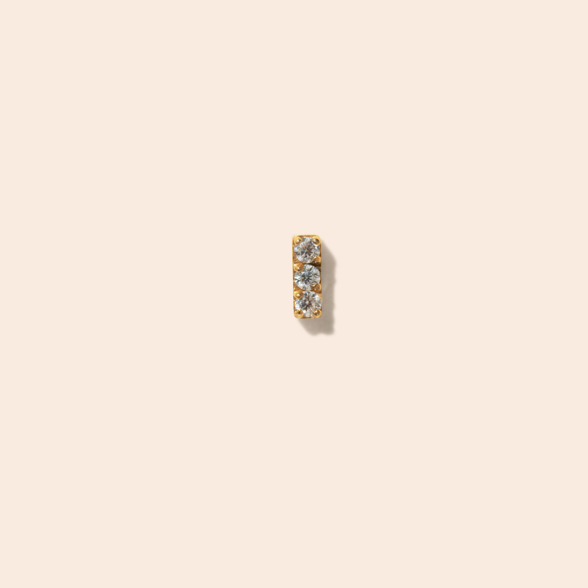 Single Sage Flat Back Stud Earring