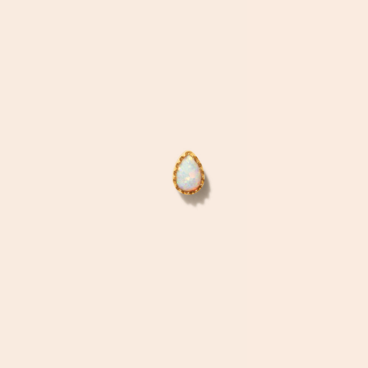Single Sasha Flat Back Stud Earring