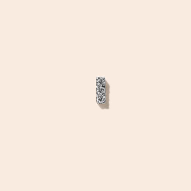 Single Sage Flat Back Stud Earring