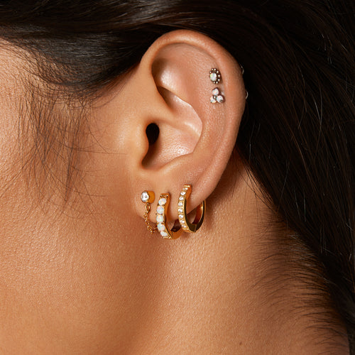 Single Maris Flat Back Stud Earring