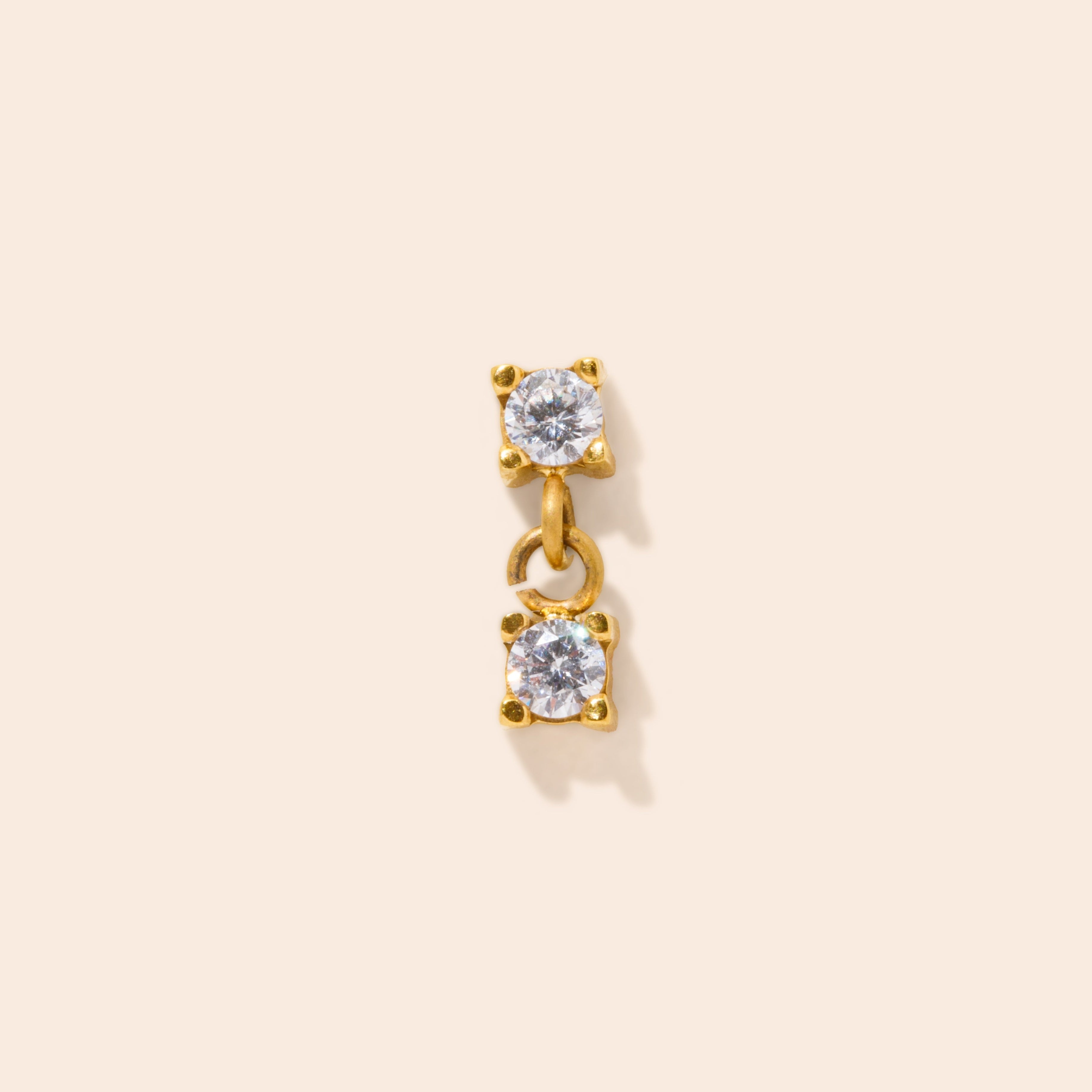 Single Aria Flat Back Stud Earring