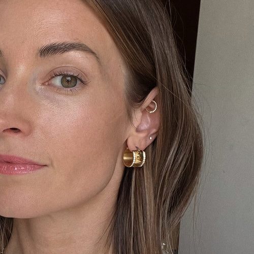 Gwen Hoops Onyx & Citrine