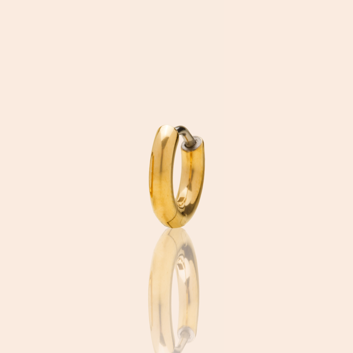 Single Mini Rooftop Huggie Hoop Earring
