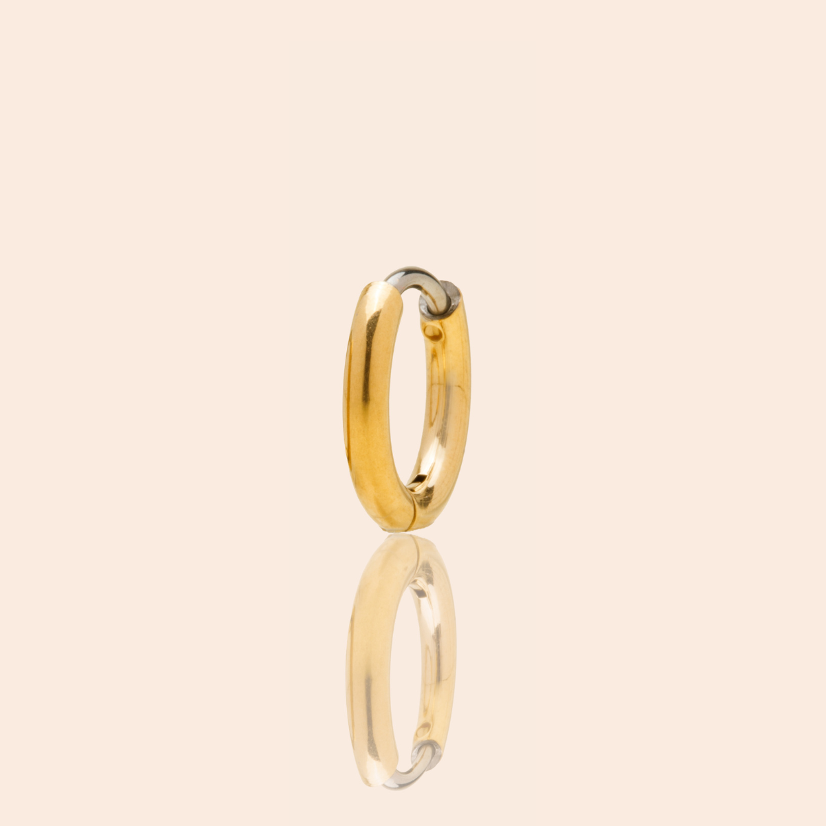 Single Small Rooftop Huggie Hoop Earring