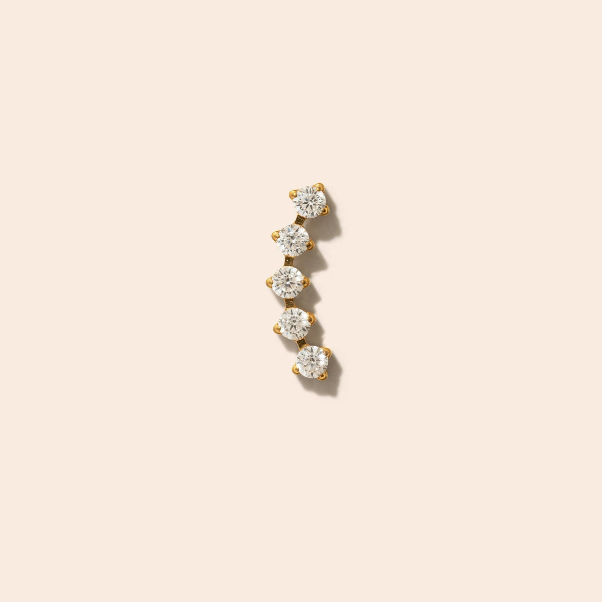 Single Elle Flat Back Stud Earring
