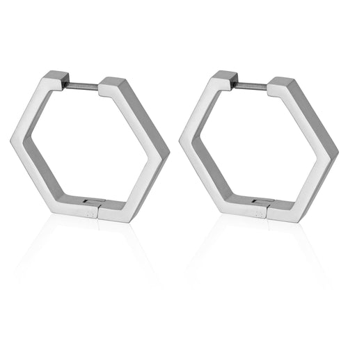 20MM HEX HOOPS | Earrings | Tini Lux