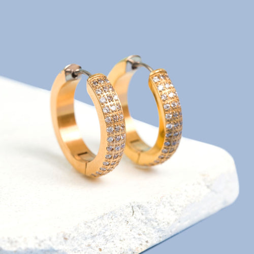hypoallergenic gold hoop earrings for bridesmaid proposal gift ideas 