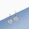 silver crystal charm hoop earrings made with medical grade titanium