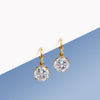 gold crystal hypoallergenic charm hoop earrings