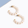 hypoallergenic pearl hoop earrings for wedding party
