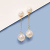 hypoallergenic pearl drop dangle earrings for bride ||TLEPearlDrpG