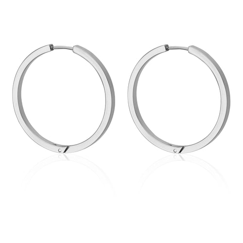 35MM SQUARE HOOPS | Earrings | Tini Lux