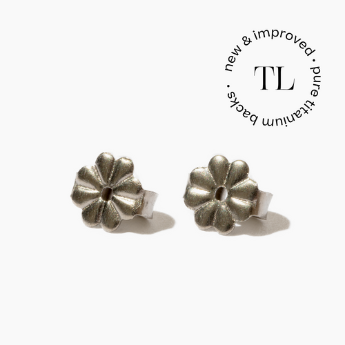 pure titanium butterfly earring backs for sensitive skin