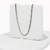 silver figaro necklace made with medical grade titanium ||TLBFigroS
