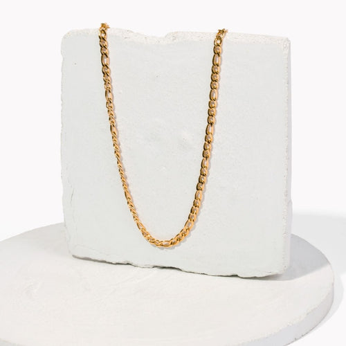 hypoallergenic gold figaro chain necklace ||TLBFigroG